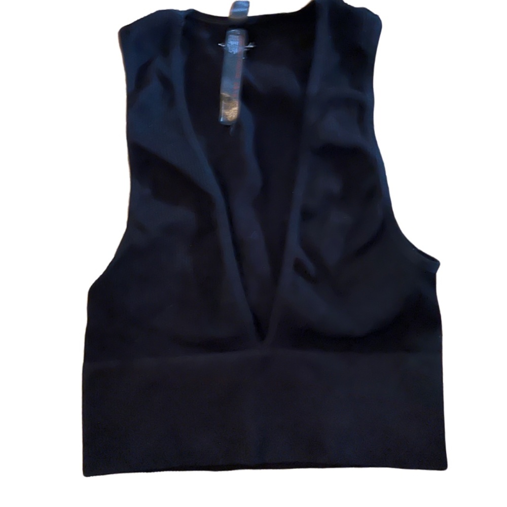 Urban Outfitters Black Ribbed Bra Top Crop Top